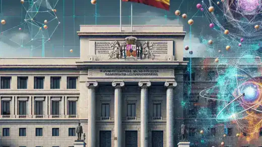 "Imagen de investigadores trabajando en un laboratorio de supercomputación cuántica en España, destacando el anuncio del Ministerio de Ciencia sobre un nuevo plan para impulsar la tecnología cuántica en centros españoles."