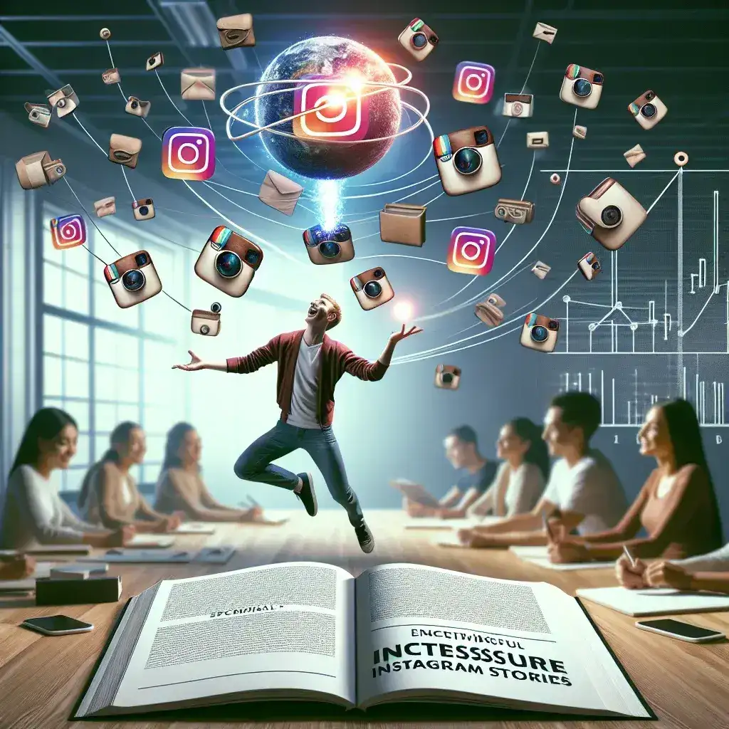"Guía definitiva para dominar Instagram Stories con consejos y trucos visuales, mostrando ejemplos de diseño y contenido atractivo."