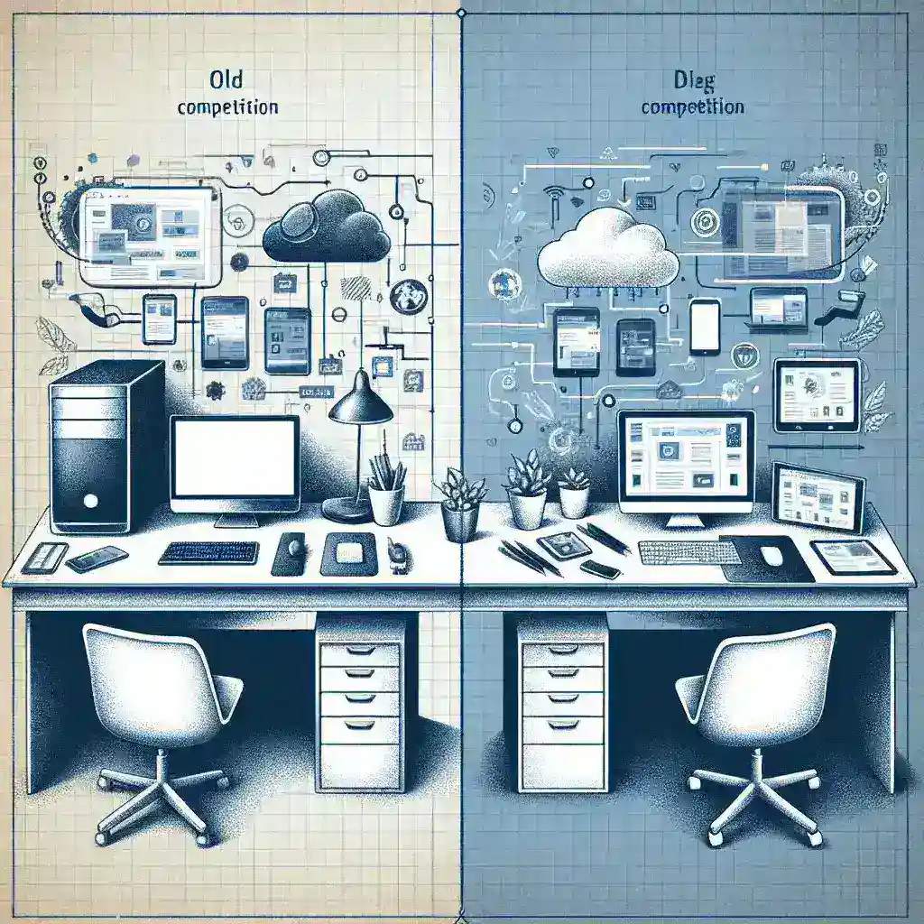 "Comparison of Microsoft Office and Google Workspace features for productivity, highlighting tools and benefits for collaborative work environments."