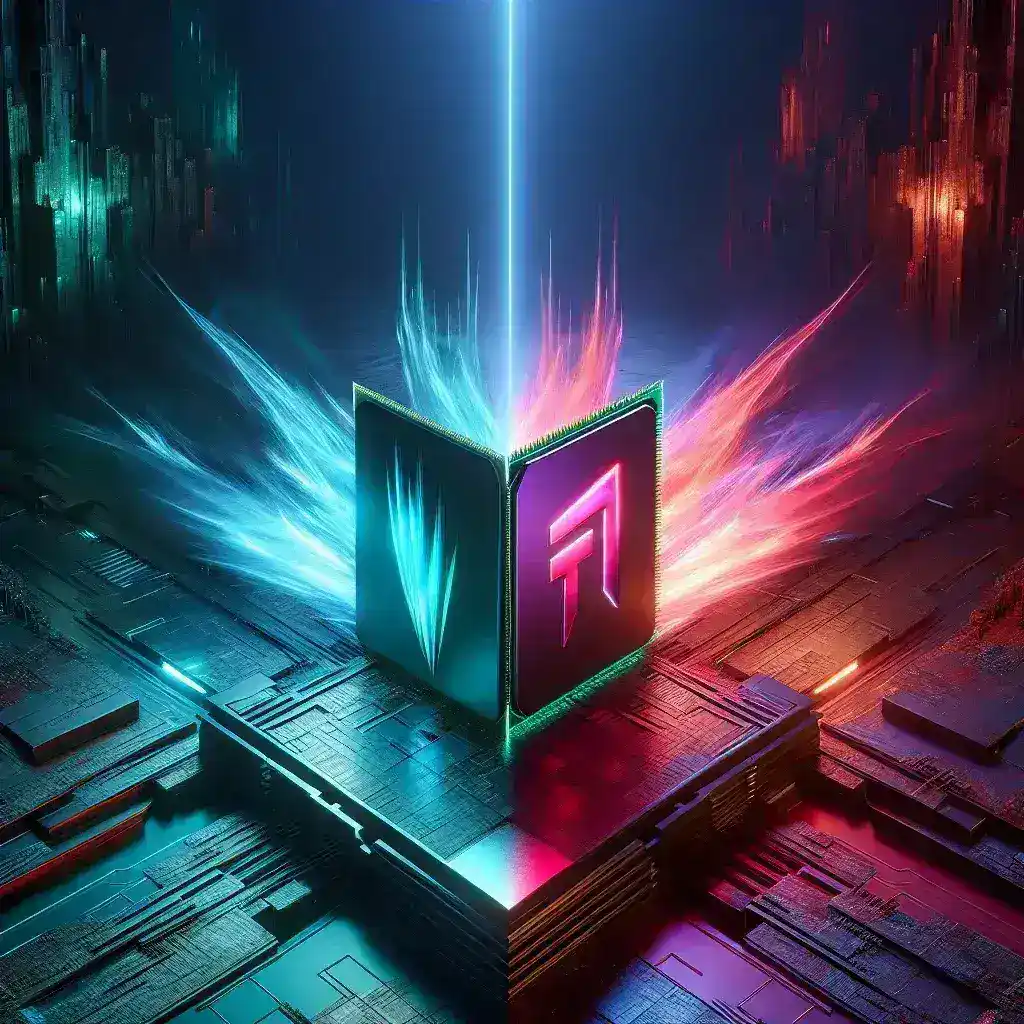 "Comparison of Intel Core Ultra 9 and AMD Ryzen 9000 processors showcasing performance specifications and gaming benchmarks in the definitive battle of processors."