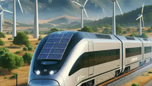 "Automatic energy-saving systems installed on Spanish trains by Ferrocarriles Españoles, showcasing innovative technology for sustainable transportation."